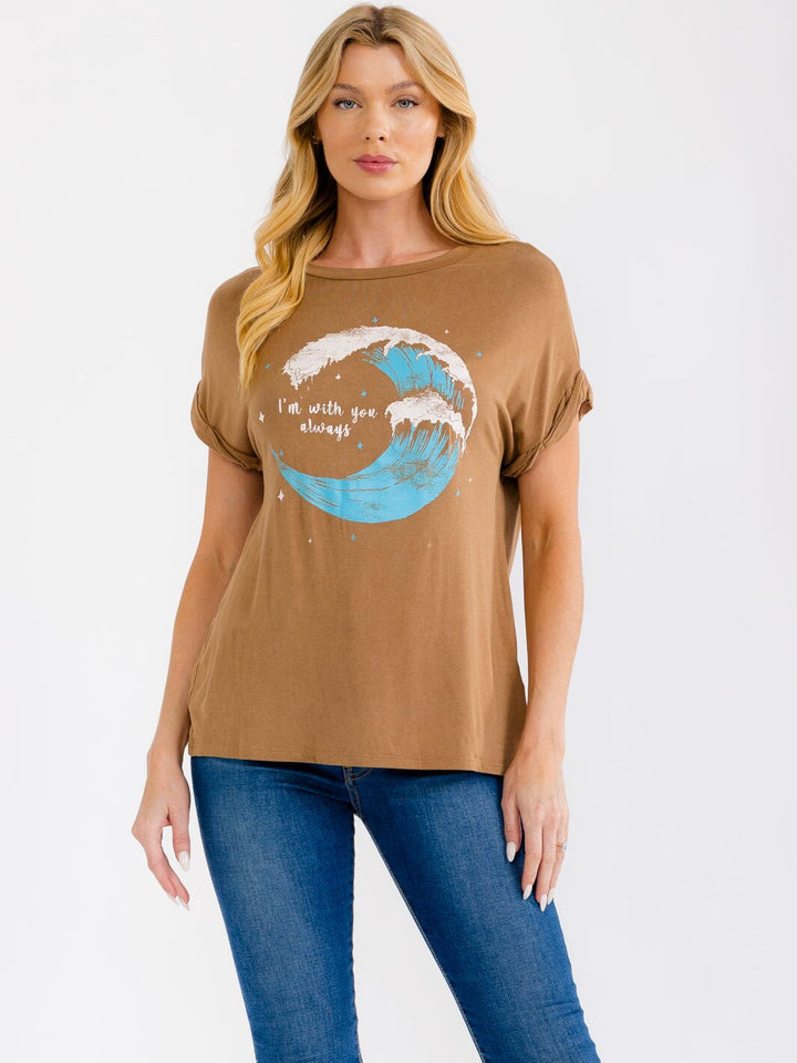WOMEN'S SHORT SLEEVE BASIC GRAPHIC T-SHIRT