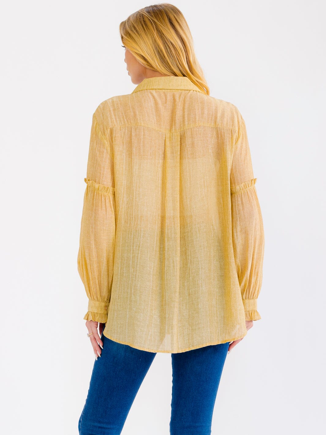 WOMEN'S LONG SLEEVE BUTTON UP OVERSIZED SHIRT