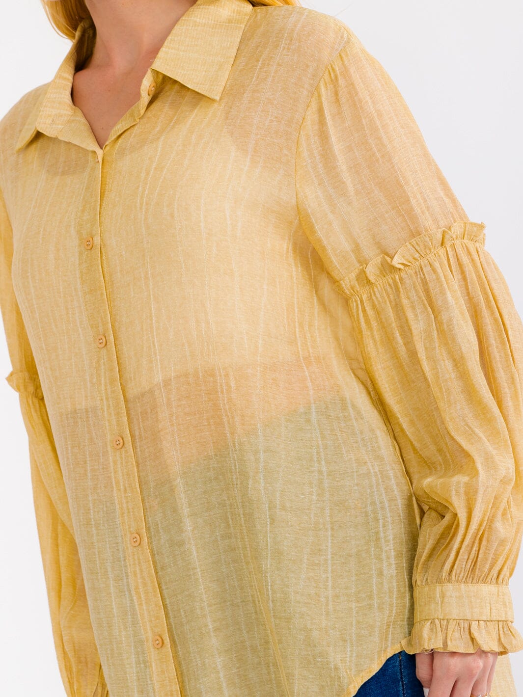 WOMEN'S LONG SLEEVE BUTTON UP OVERSIZED SHIRT