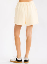 WOMEN'S ELASTIC WAIST FRONT POCKETS SHORTS