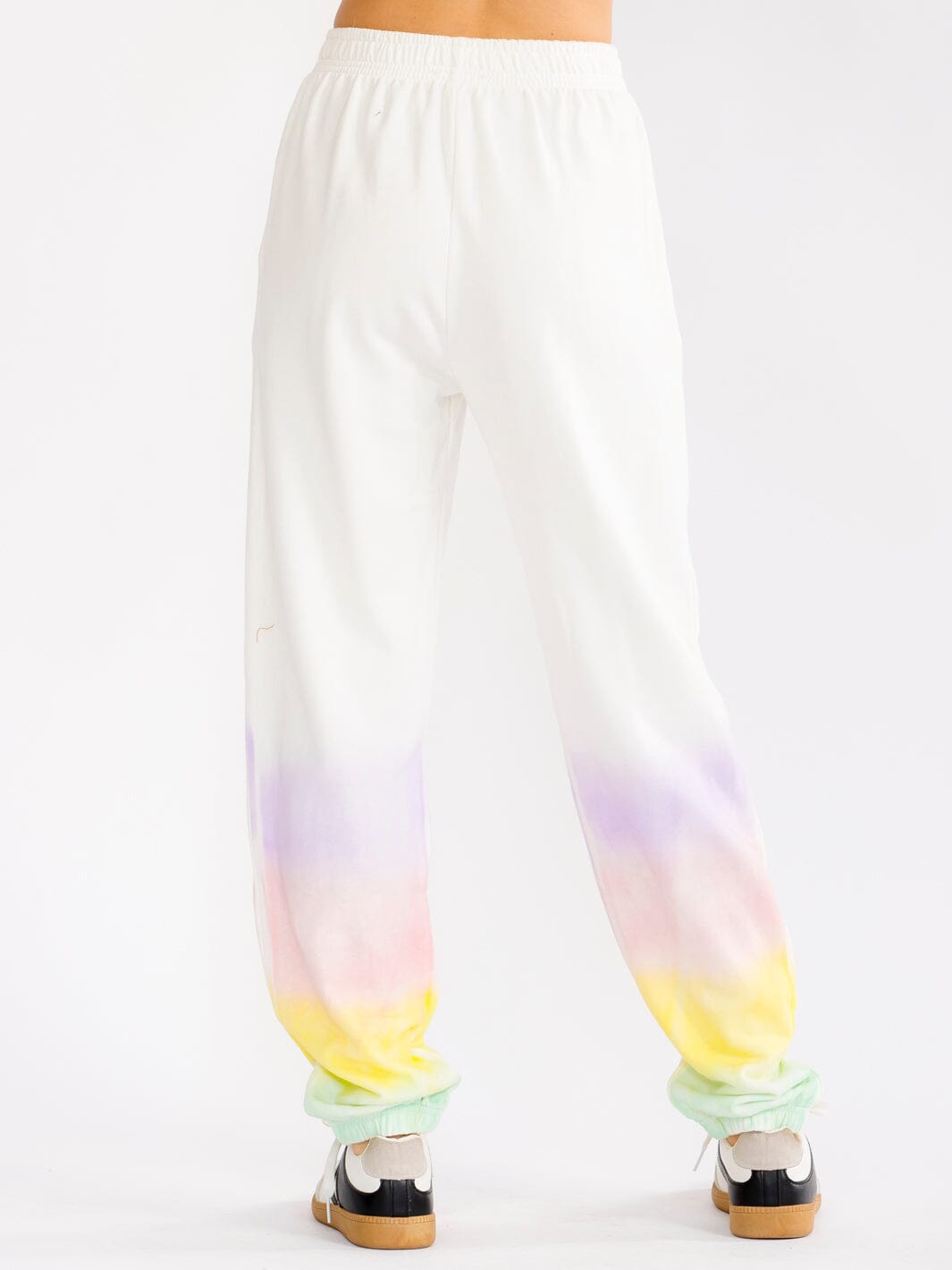 WOMEN'S ELASTIC WAIST FRONT POCKETS TIE DYE JOGGER PANTS