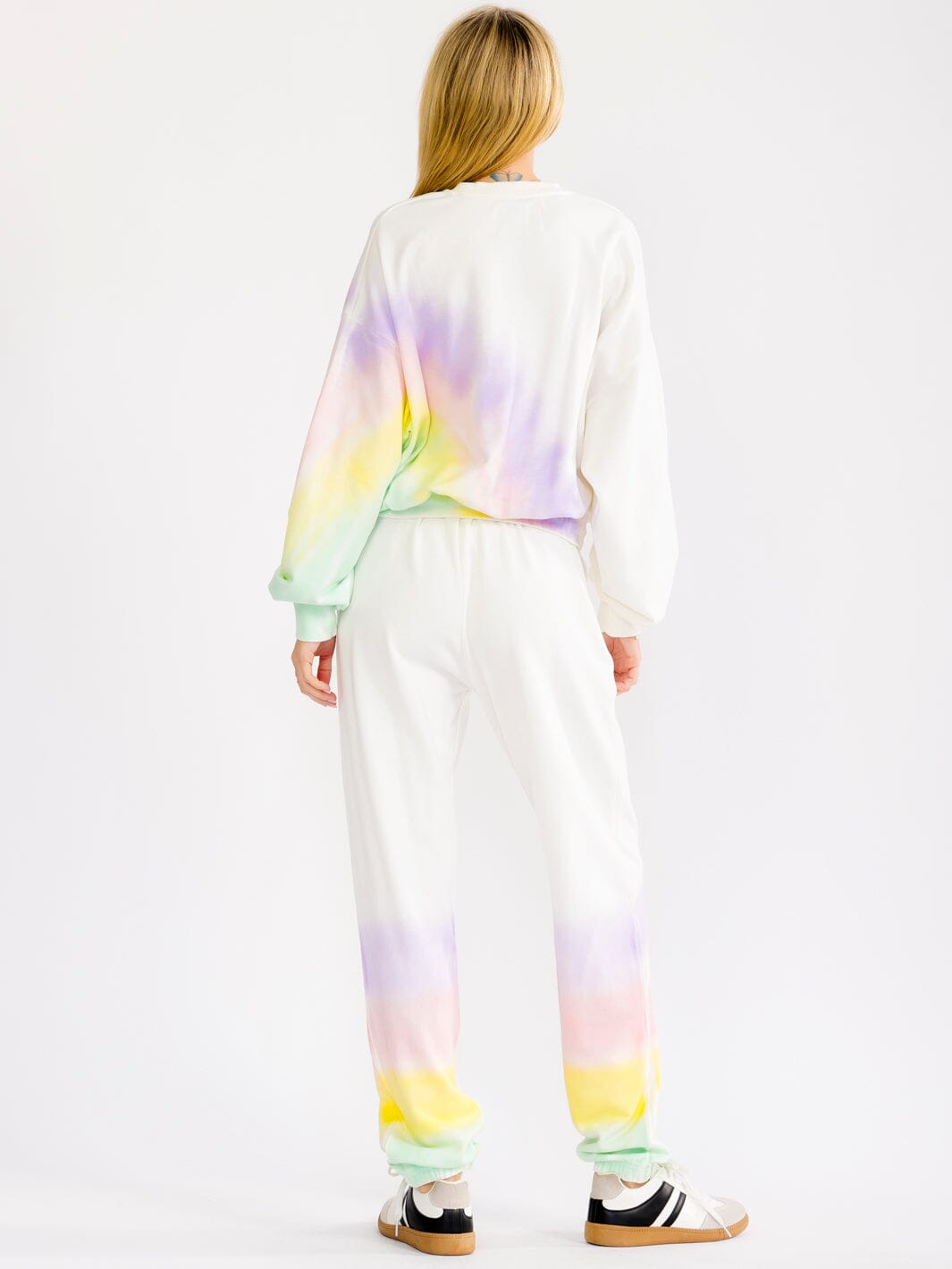 WOMEN'S LONG SLEEVE SWEATER & ELASTIC WAIST PANTS TIE DYE 2PC. SET