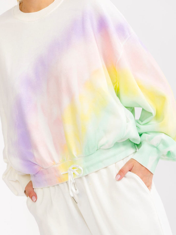WOMEN'S LONG SLEEVE SWEATER & ELASTIC WAIST PANTS TIE DYE 2PC. SET