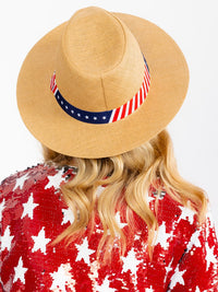 WOMEN'S USA RIBBON SUN HAT
