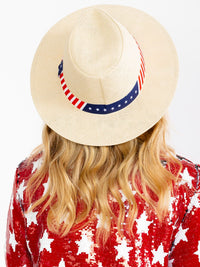 WOMEN'S USA RIBBON SUN HAT