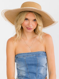 WOMEN'S LACE RIBBON SUN HAT