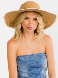 WOMEN'S FLOWER RIBBON SUN HAT