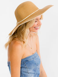 WOMEN'S FLOWER RIBBON SUN HAT