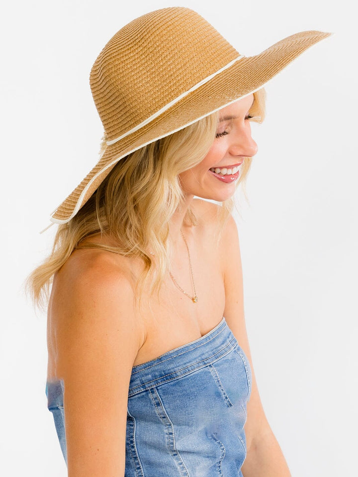 WOMEN'S FLOWER RIBBON SUN HAT