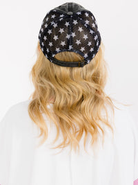 WOMEN'S ASSORTED COLORS ADJUSTABLE STRAP USA TRUCKER HATS