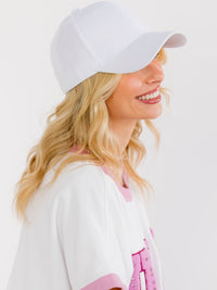 WOMEN'S SOLID ADJUSTABLE STRAP BASEBALL CAPS