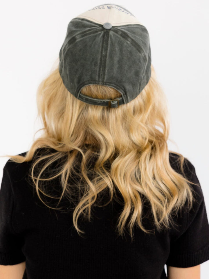WOMEN'S ASSORTED COLORS ADJUSTABLE STRAP AMERICAN PRIDE BASEBALL DISTRESS CAPS