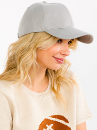 WOMEN'S SOLID ADJUSTABLE STRAP BASEBALL CAPS