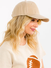 WOMEN'S SOLID ADJUSTABLE STRAP BASEBALL CAPS