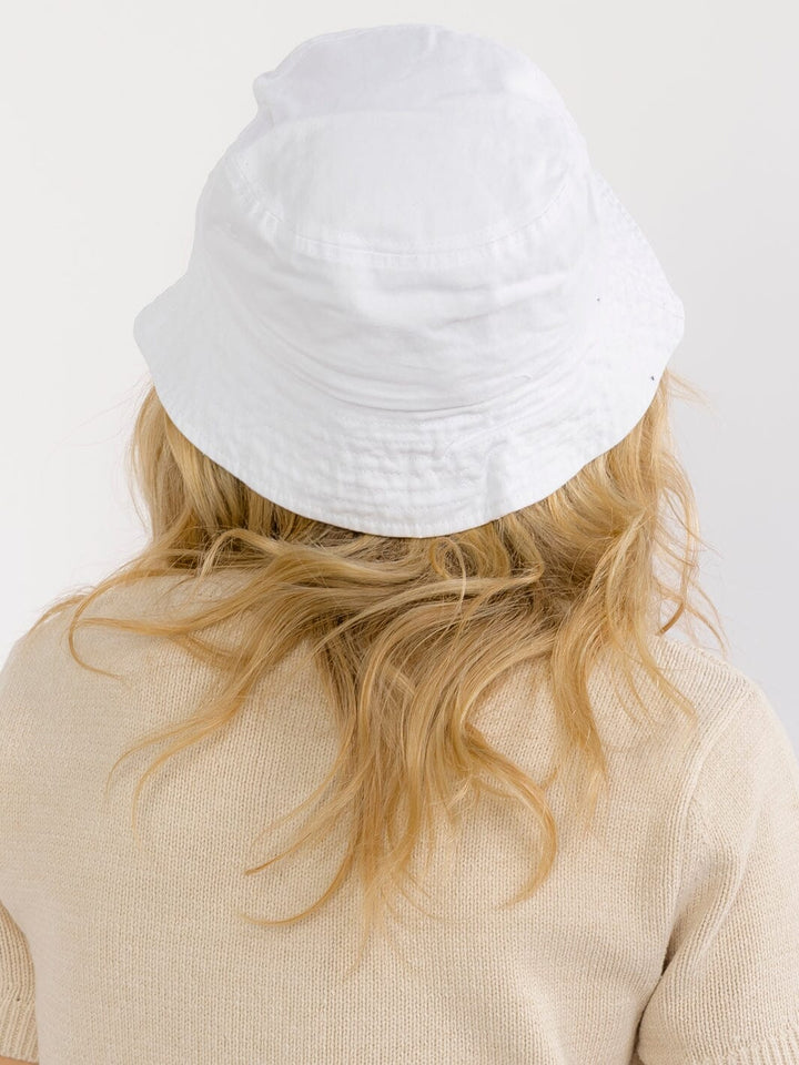 WOMEN'S USA FLAG PATCH WASHED BUCKET HAT