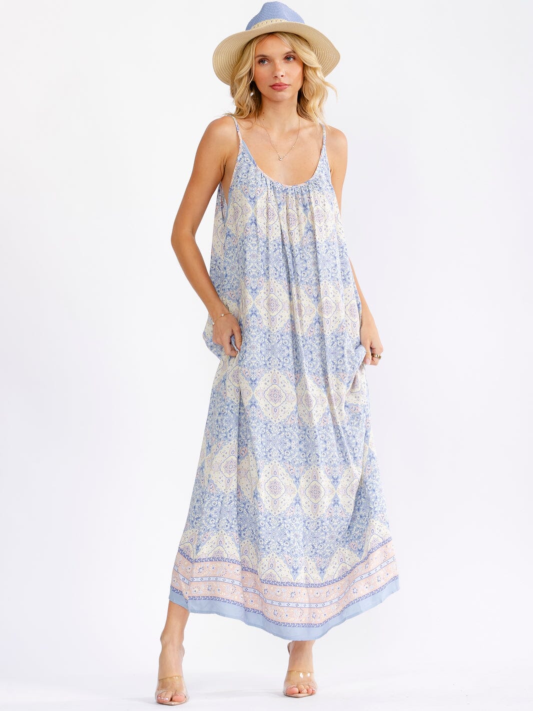 slim fit dress slacks WOMEN'S SLEEVELESS PAISLEY PRINT LOOSE FIT MAXI DRESS –  Wholesalefashiontrends.com