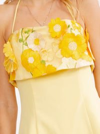 WOMEN'S SLEEVELESS FLORAL MINI DRESS