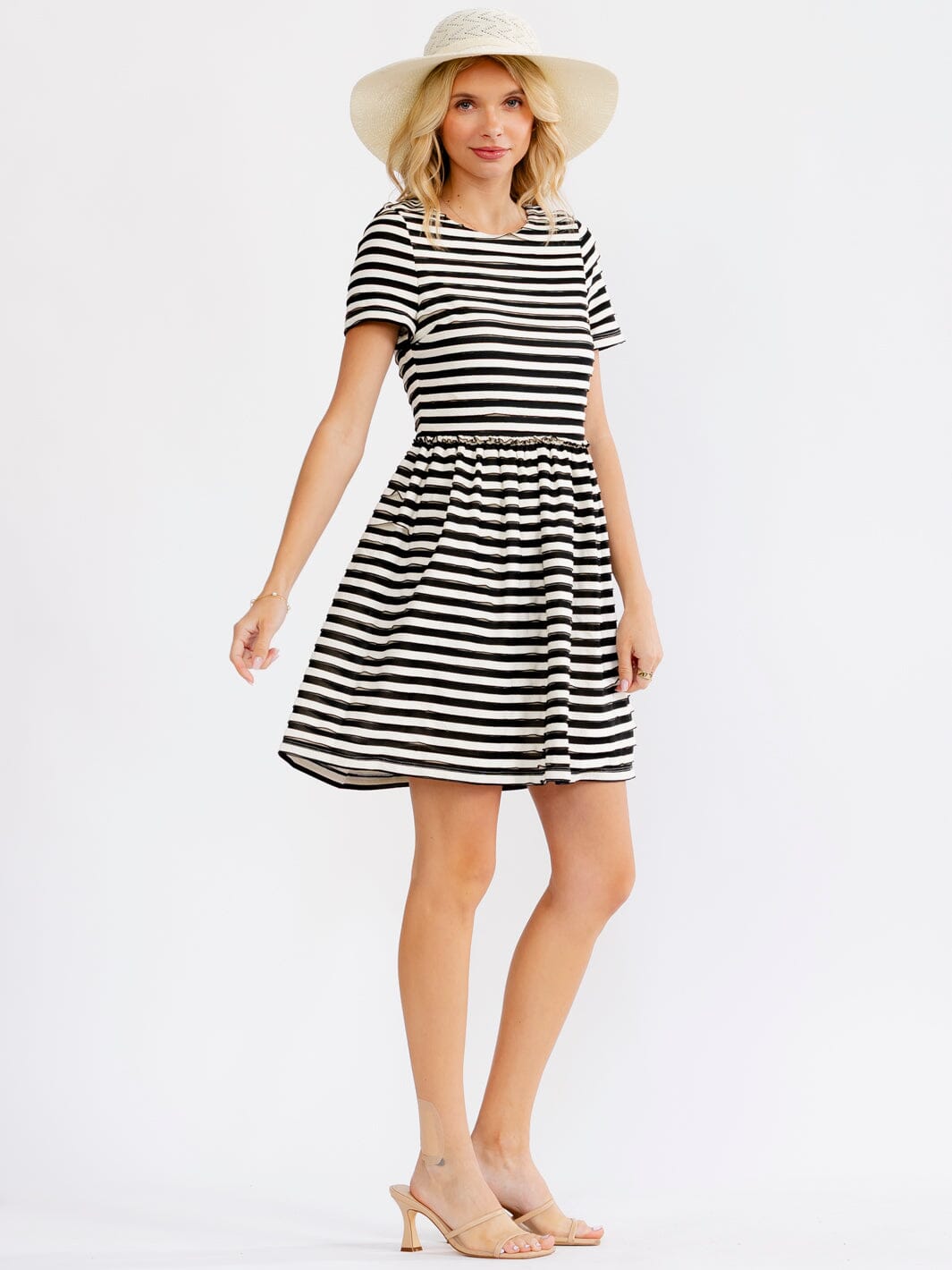 JUST ME WOMEN'S SHORT SLEEVE FIT & FLARE COLORBLOCK STRIPES MINI DRESS Wholesalefashiontrends.com JUST ME WOMEN'S SHORT SLEEVE FIT & FLARE COLORBLOCK STRIPES MINI DRESS Wholesalefashiontrends.com