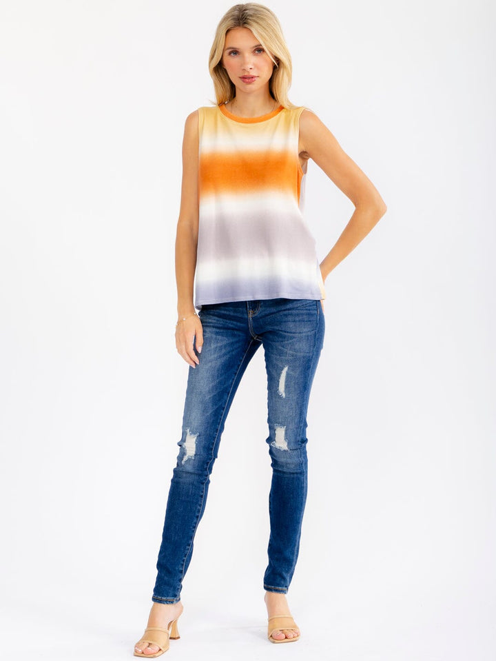 WOMEN'S SLEEVELESS TIE DYE TANK TOP