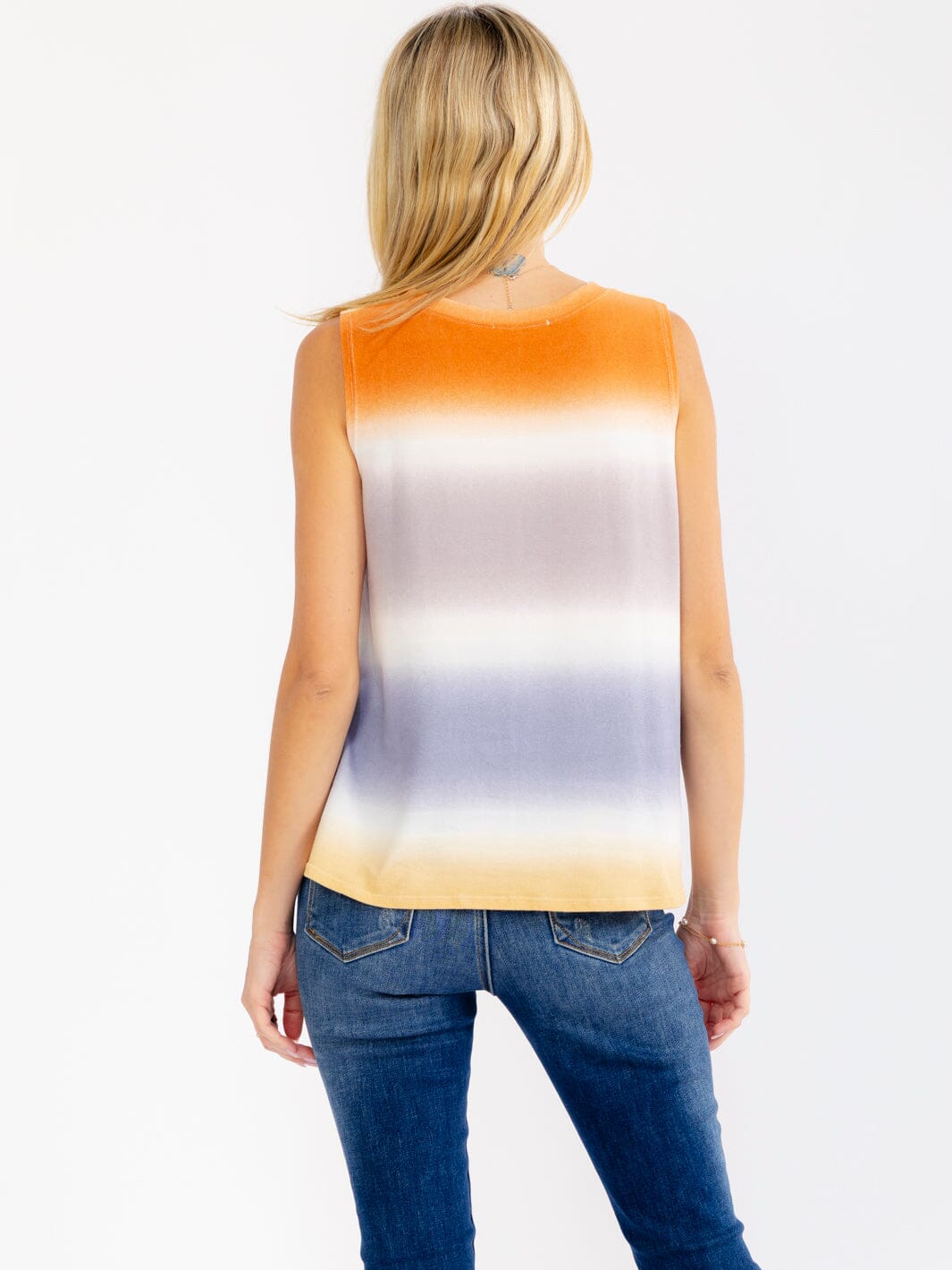 WOMEN'S SLEEVELESS TIE DYE TANK TOP