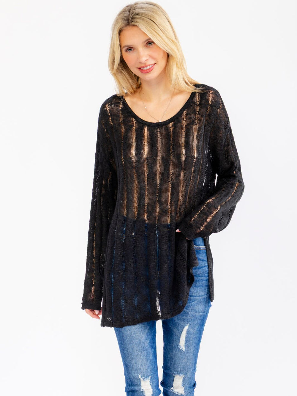 WOMEN'S LONG SLEEVE KNITTED TOP