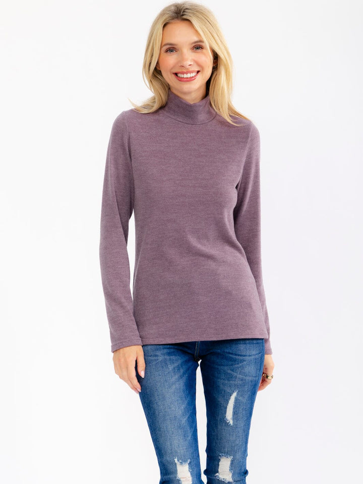 WOMEN'S LONG SLEEVE TURTLE NECK TOP