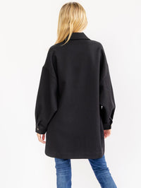 WOMEN'S LONG SLEEVE BUTTON UP FRONT POCKETS JACKET