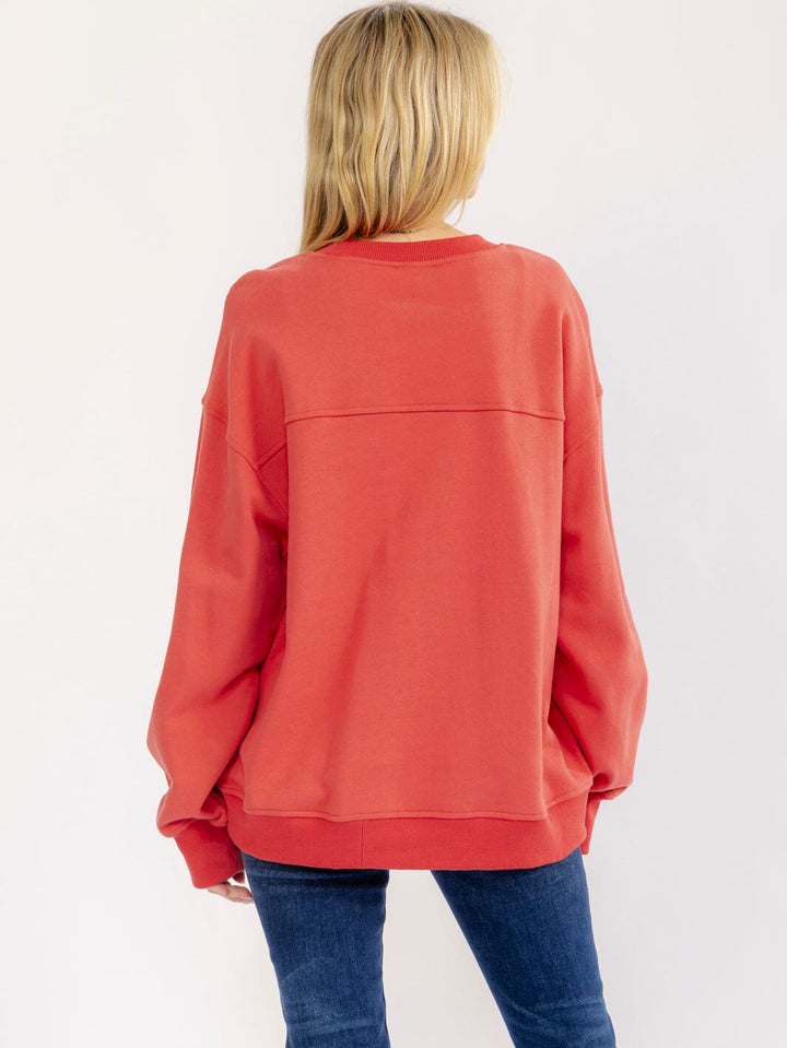 WOMEN'S LONG SLEEVE GRAPHIC PULLOVER SWEATERS