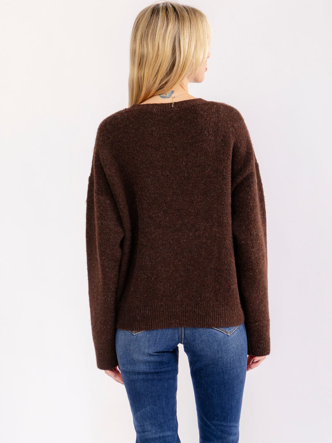 WOMEN'S LONG SLEEVE BEADS DETAILED PULLOVER SWEATERS
