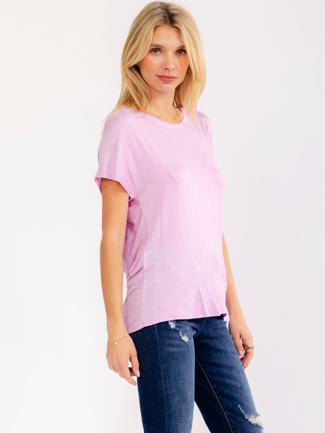 WOMEN'S SHORT SLEEVE OPEN BACK TOP