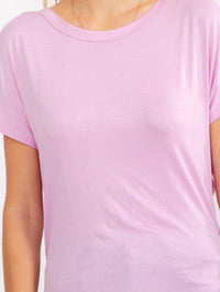 WOMEN'S SHORT SLEEVE OPEN BACK TOP