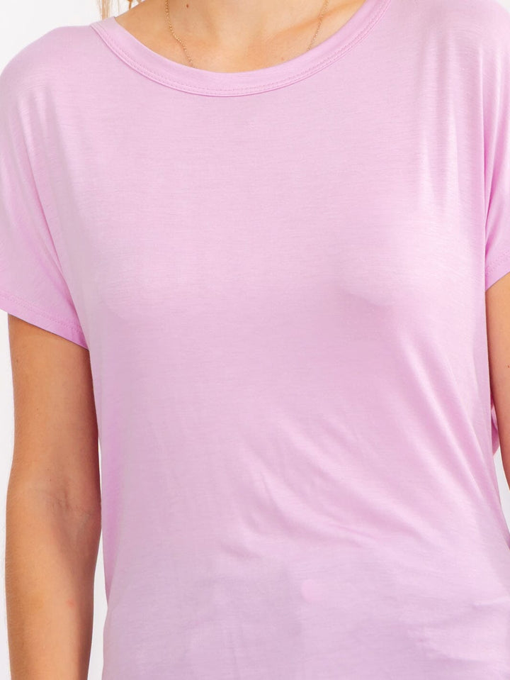 WOMEN'S SHORT SLEEVE OPEN BACK TOP