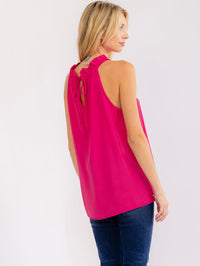 WOMEN'S SLEEVELESS HALTER NECK LOOSE FIT TOP
