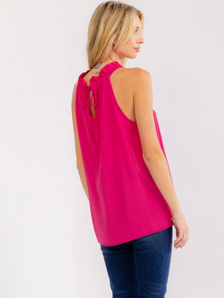 WOMEN'S SLEEVELESS HALTER NECK LOOSE FIT TOP