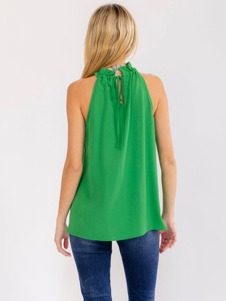 WOMEN'S SLEEVELESS HALTER NECK LOOSE FIT TOP