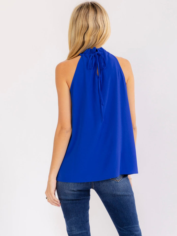 WOMEN'S SLEEVELESS HALTER NECK LOOSE FIT TOP