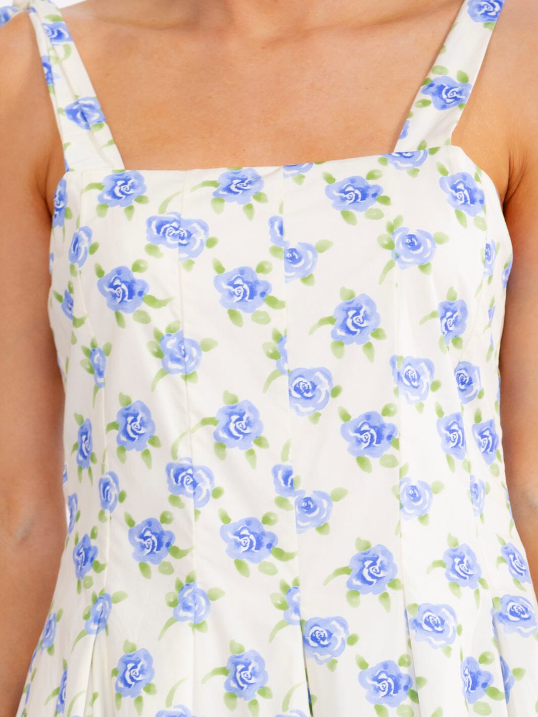 WOMEN'S SLEEVELESS SQUARE NECK FLORAL ROMPER