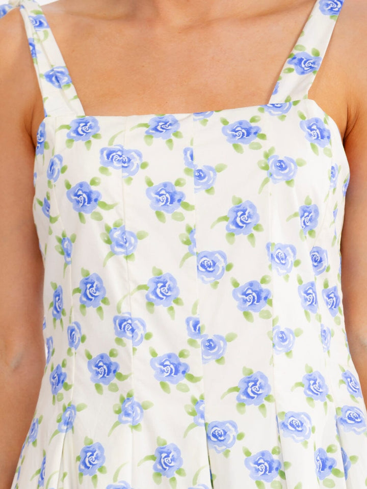 WOMEN'S SLEEVELESS SQUARE NECK FLORAL ROMPER