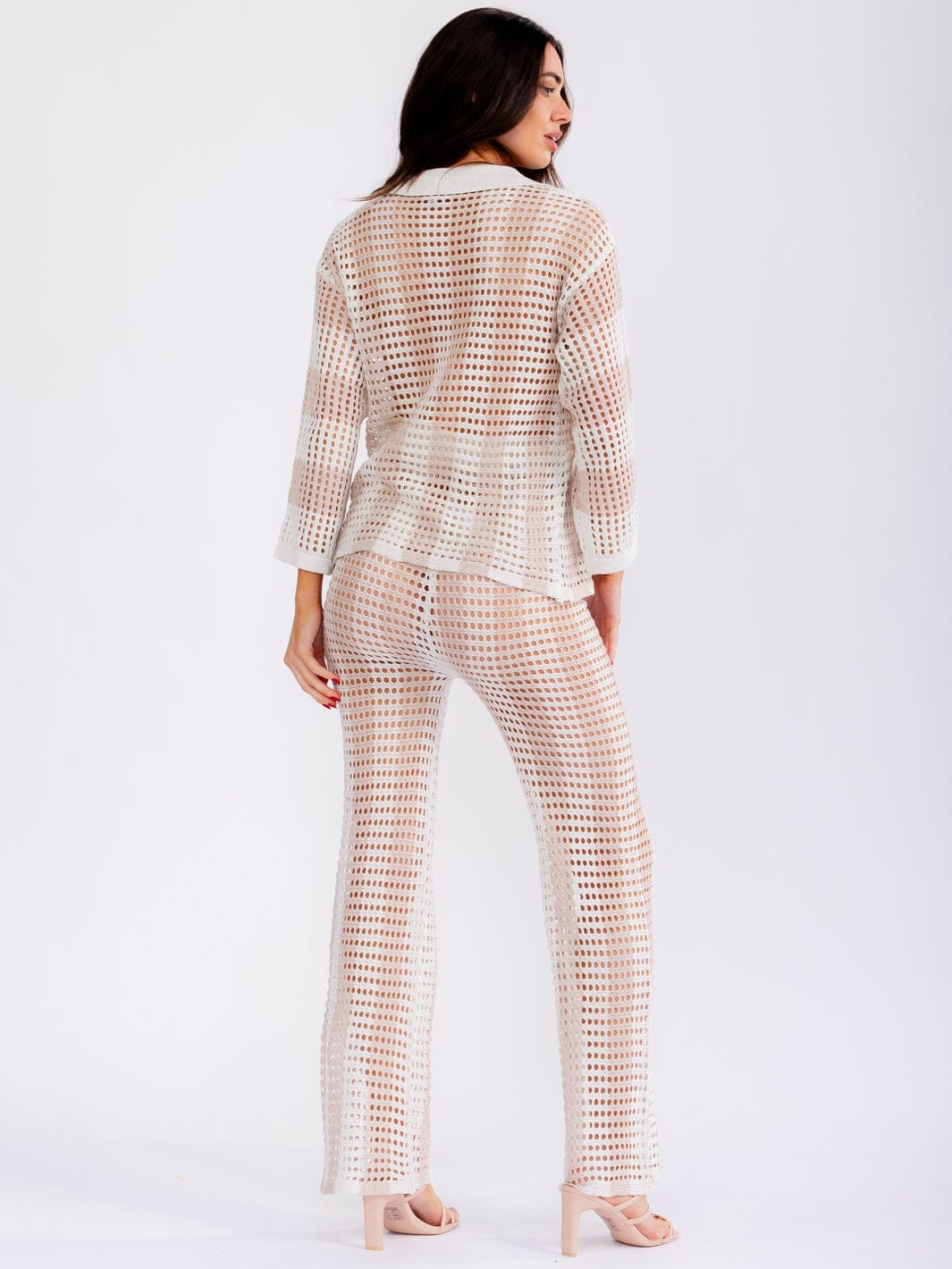 WOMEN'S LONG SLEEVE TOP & ELASTIC WAIST PANTS COLORBLOCK KNIT 2PC. SET