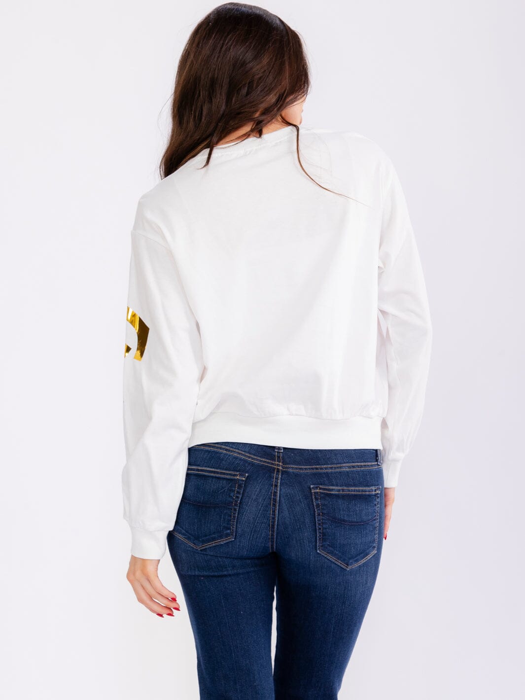 WOMEN'S LONG SLEEVE LOVE GRAPHIC PULLOVER SWEATERS