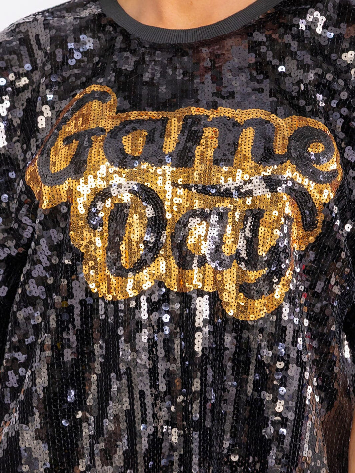 WOMEN'S SHORT SLEEVE GAME DAY SEQUINS SHIRT