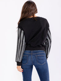WOMEN'S LONG SLEEVE RHINESTONES PULLOVER SWEATERS