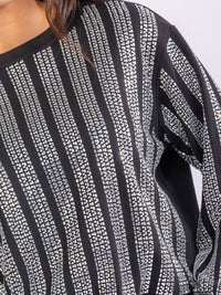 WOMEN'S LONG SLEEVE RHINESTONES PULLOVER SWEATERS