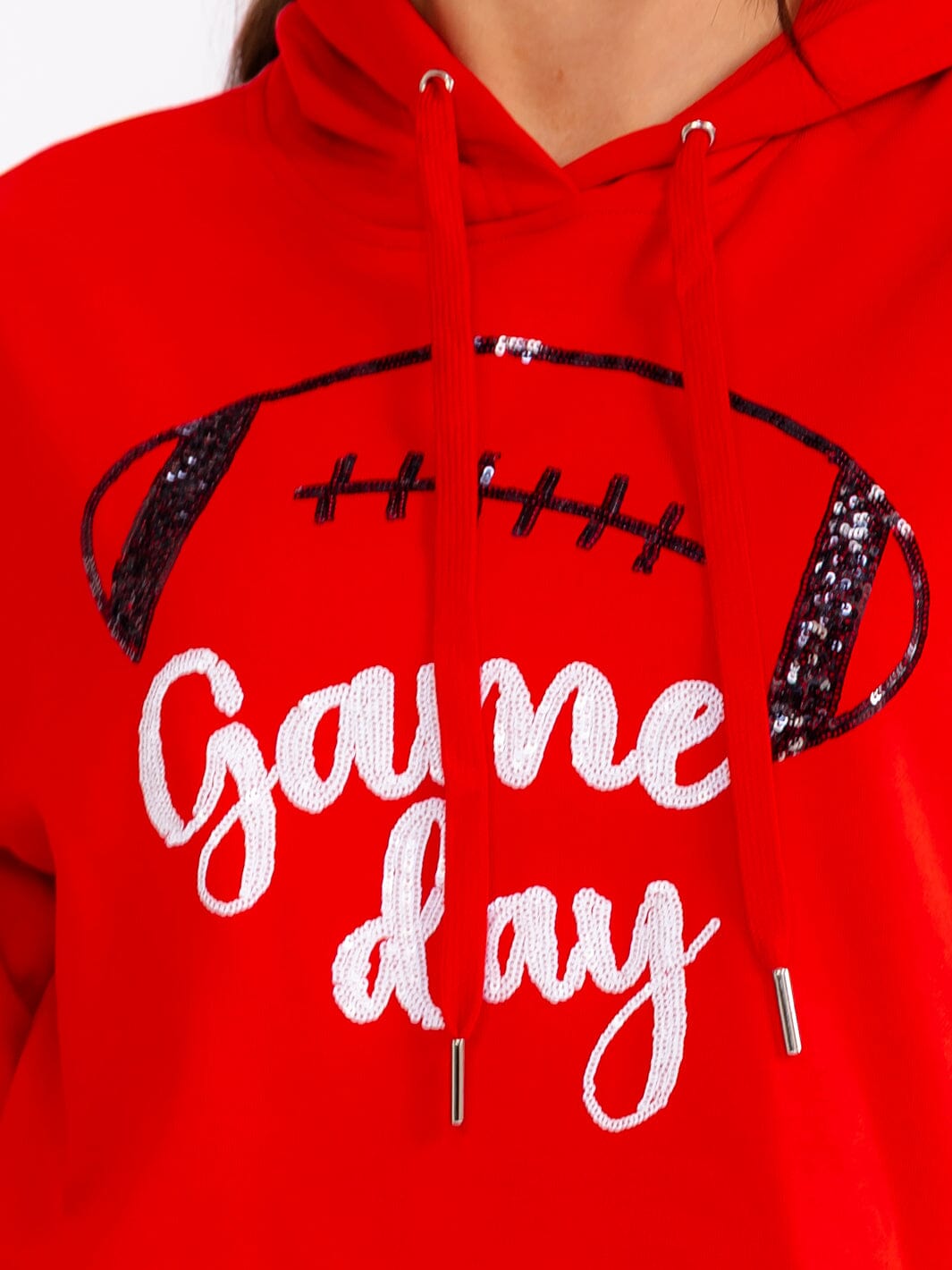 WOMEN'S LONG SLEEVE GAME DAY PULLOVER HOODED SWEATERS