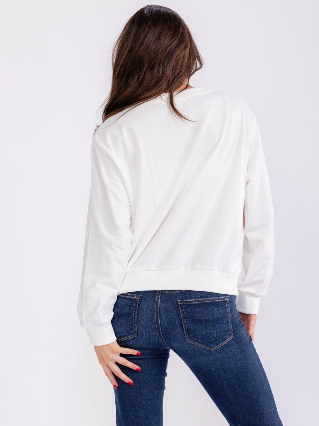 WOMEN'S LONG SLEEVE SEQUINS FLOWERS PULLOVER SWEATERS
