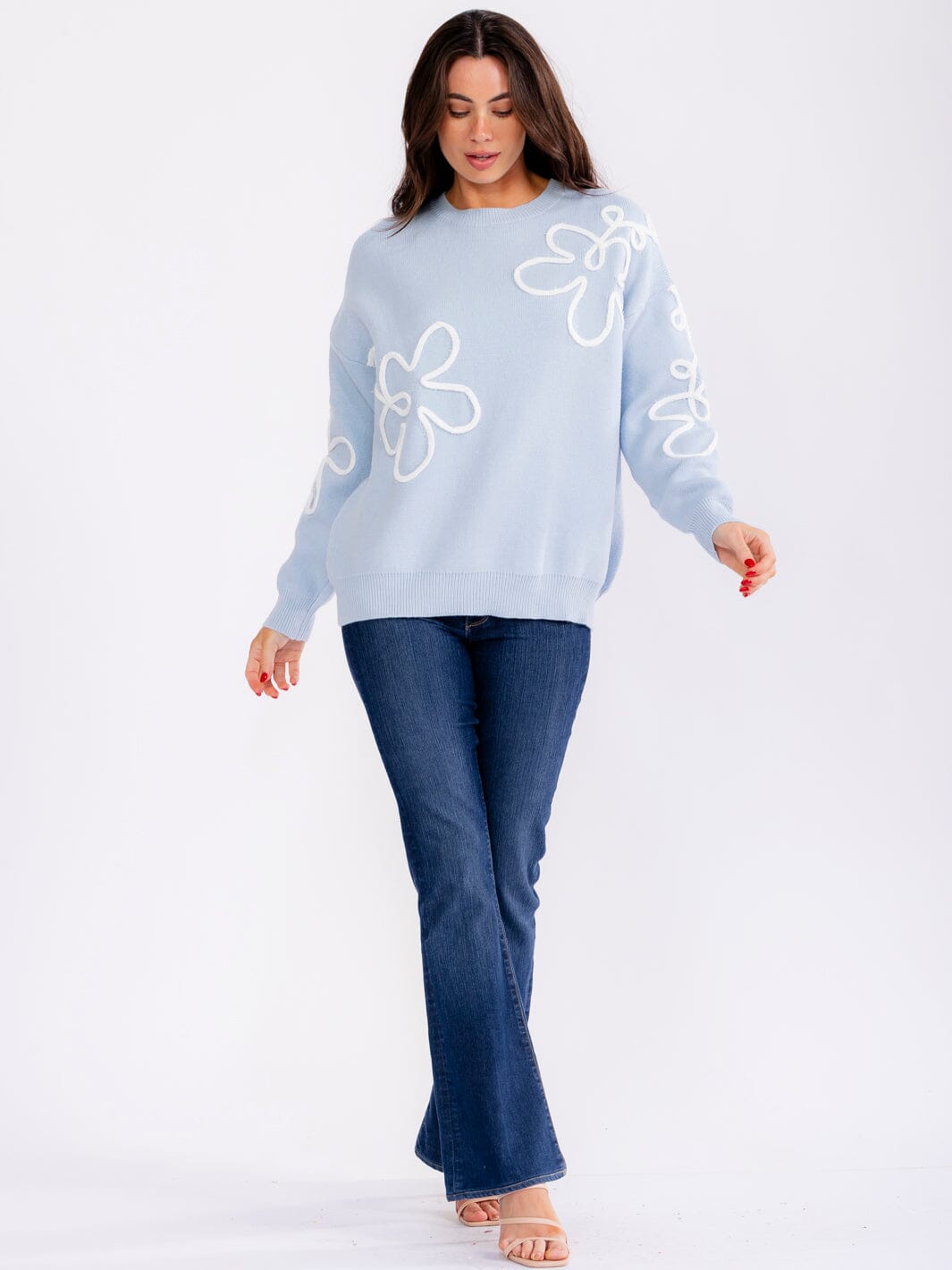 WOMEN'S LONG SLEEVE DETAILED PULLOVER SWEATERS
