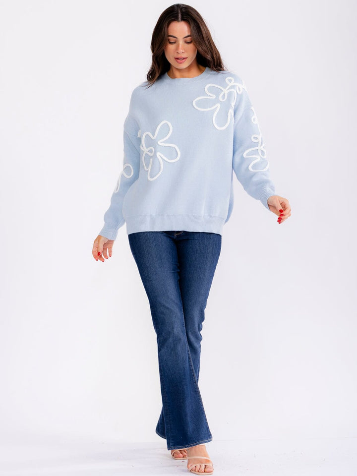 WOMEN'S LONG SLEEVE DETAILED PULLOVER SWEATERS