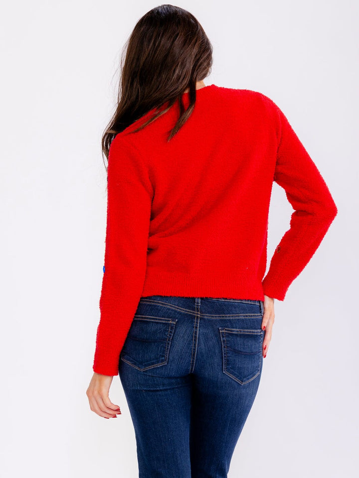 WOMEN'S LONG SLEEVE STUDS PULLOVER SWEATERS