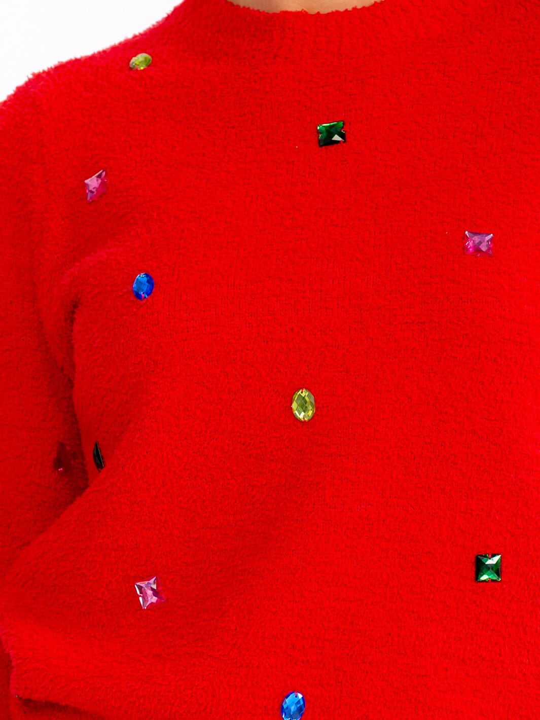 WOMEN'S LONG SLEEVE STUDS PULLOVER SWEATERS