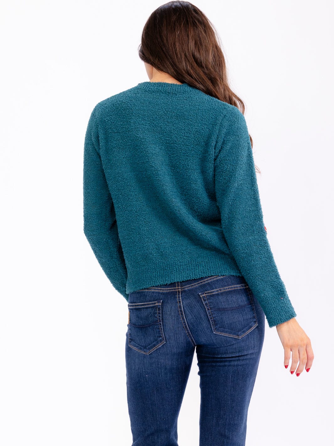 WOMEN'S LONG SLEEVE STUDS PULLOVER SWEATERS
